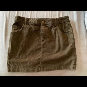BDG corduroy mini skirt in green